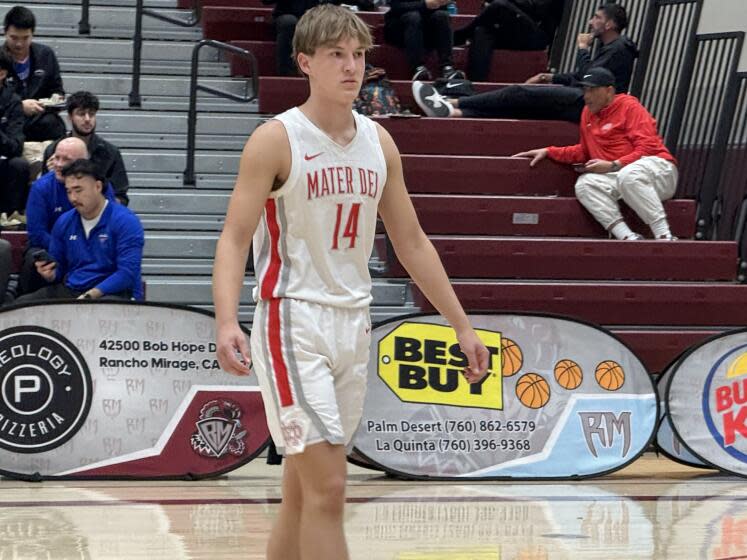 Mater Dei sophomore Luke Barnett decided to play for the Monarchs instead of his father, Aliso Niguel coach Keith Barnett.
