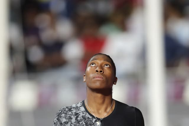 Caster Semenya powered to the fastest time in the world this year to win the 800m in Doha 