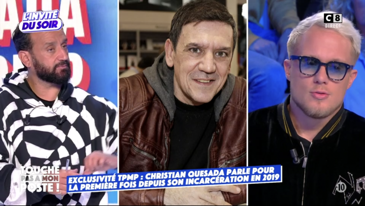 Ce soir, sur TPMP, Cyril Hanouna et Guillaume Genton ont diffusé en exclusivité des messages audio de Christian Quesada. (Capture d'écran C8)