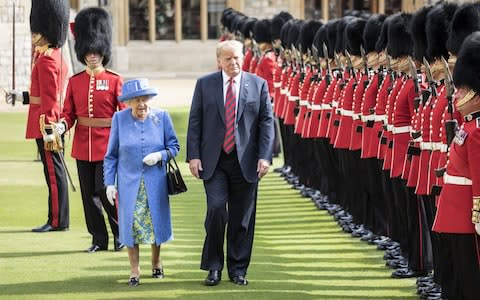 The Queen and Donald Trump at Windsor Castle this year