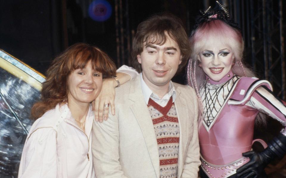 The original Starlight Express: British choreographer Arlene Phillips, Andrew Lloyd-Webber, and Stephanie Lawrence