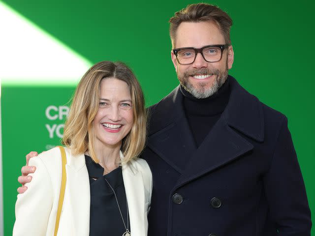 <p>Stefanie Keenan/Getty</p> Joel McHale and his wife, Sarah Williams McHale, at the Hammer Museum on March 25, 2023.