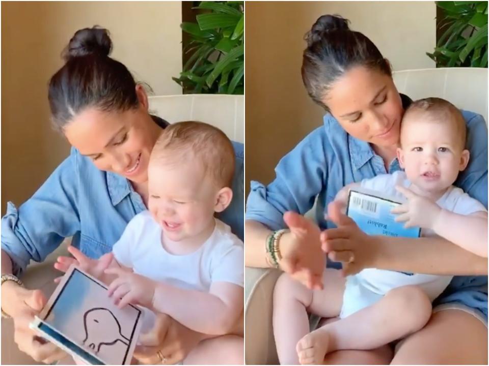 Meghan Markle and Archie read a book together