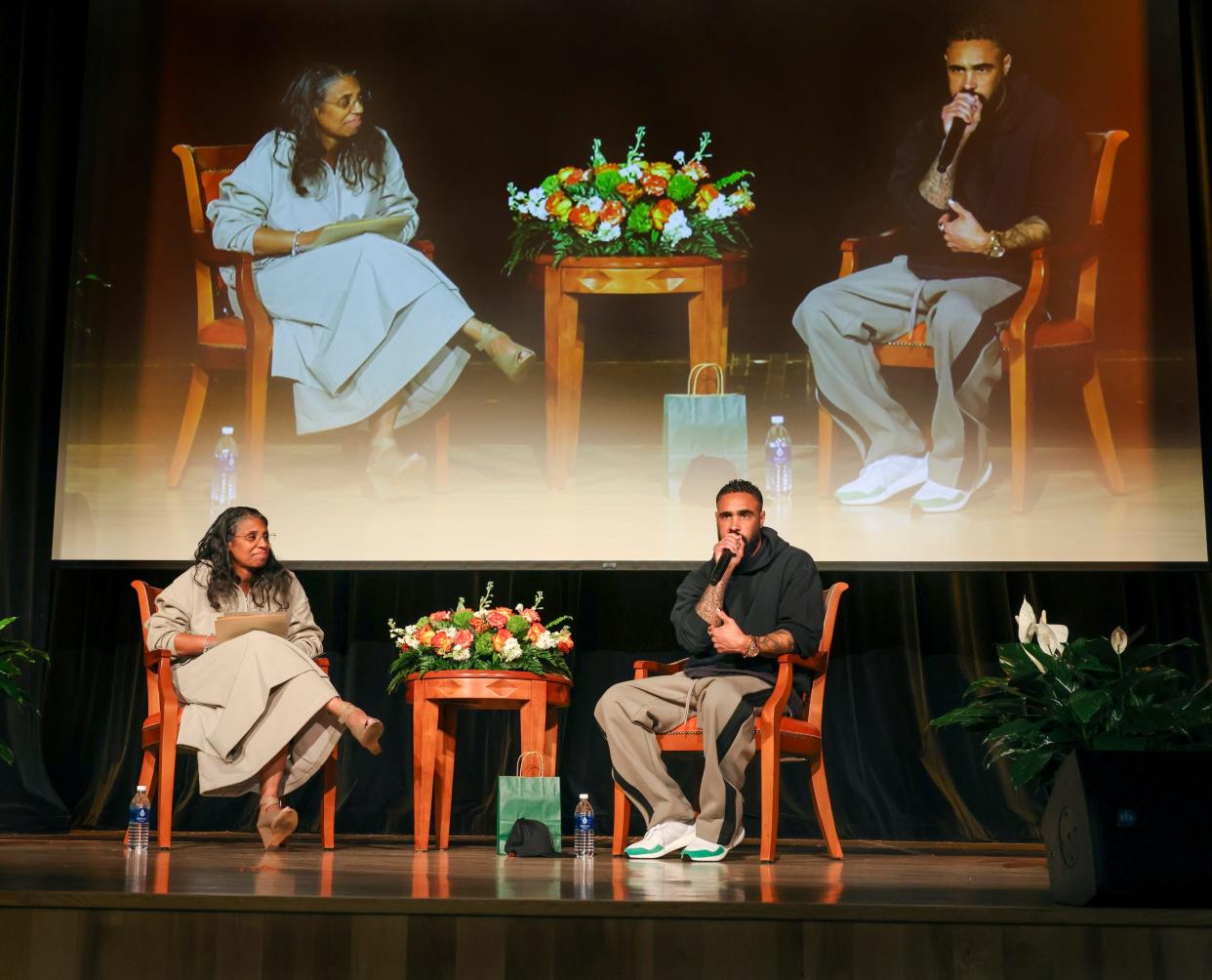 Jerry Lorenzo Florida visits A&M for a Black History Conversation, hosted by Dr Shawnta Friday-Stroud. Lorenzo is fashion designer. He is the founder of the American streetwear label “Fear of God.”