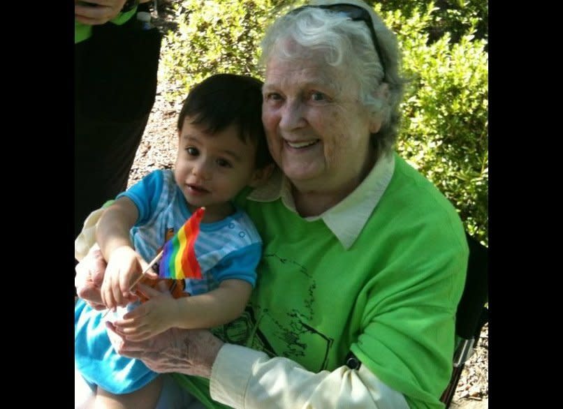 From Unitarian Church of Baton Rouge: "We made history in Baton Rouge, Louisiana, on Saturday, June 23, with the first ever statewide Equality March. Here's a picture of both the youngest and the oldest marchers!"