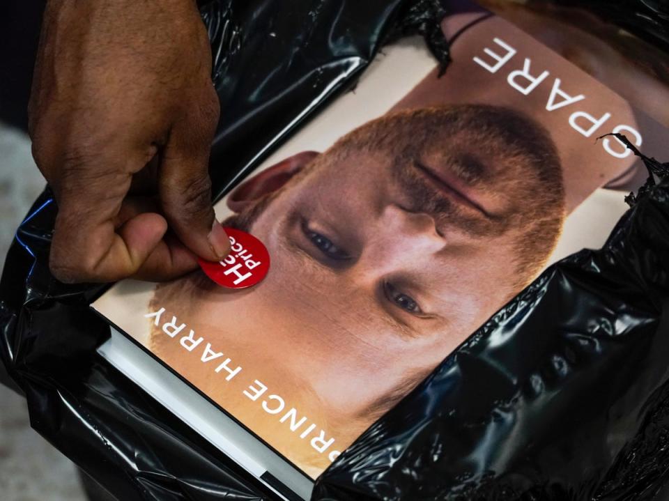 The book Spare has gone on sale this week (AP Photo/Alberto Pezzali)