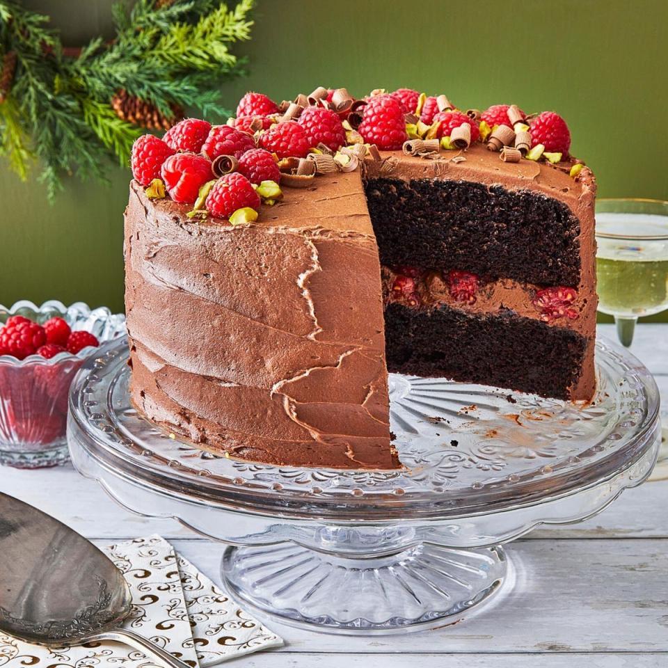 valentines day desserts chocolate raspberry cake