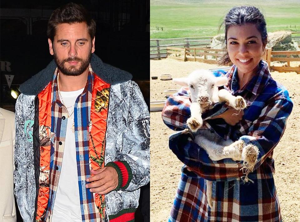 Scott Disick, Kourtney Kardashian Flannel