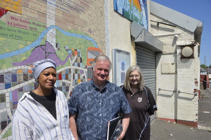 Cardiff Council ward members for Ely (left to right) Cllr Maliika Kaaba, Cllr Russell Goodway and Cllr Irene Humphreys