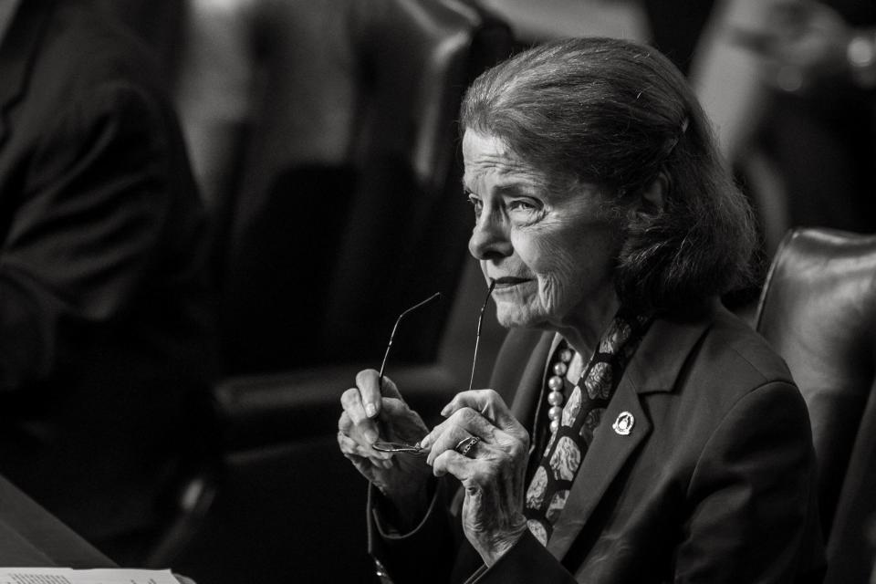 Senate Committee on the Judiciary business meeting, Senator Dianne Feinstein returns