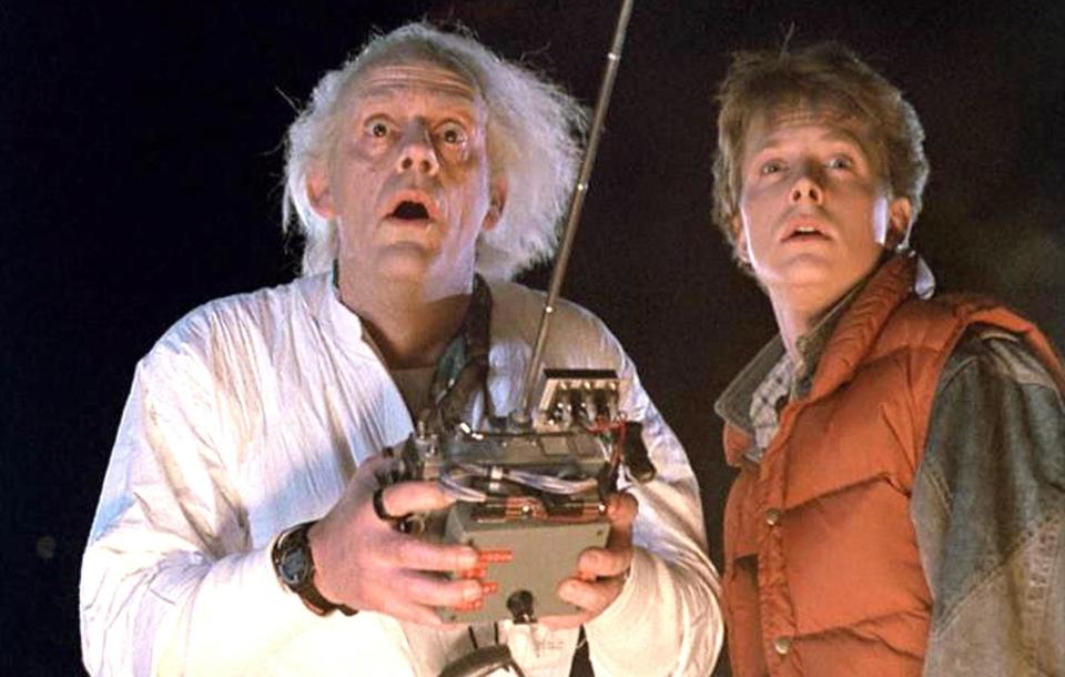 Christopher Lloyd and Michael J Fox in Back to the Future