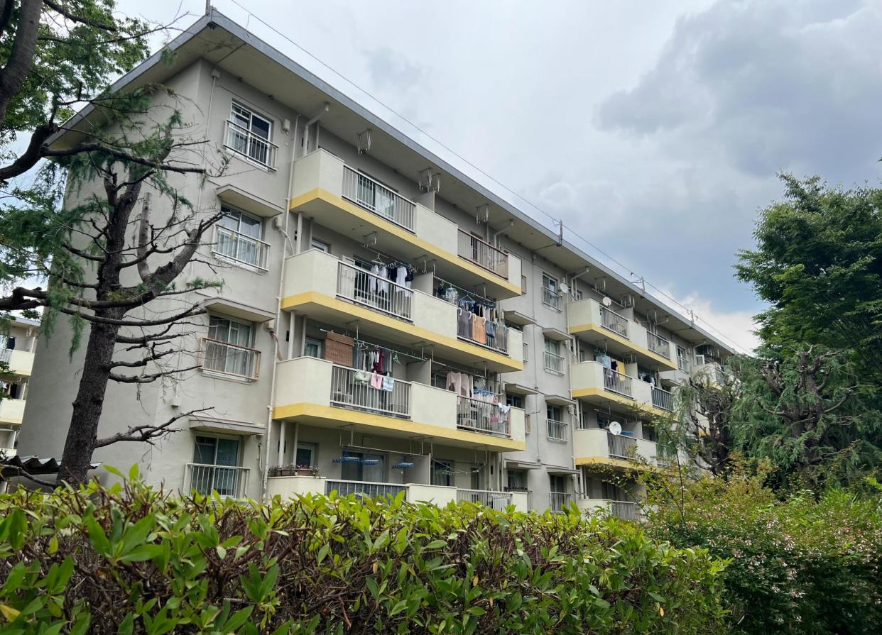 <span>One of the 170 blocks that make up the Tokiwadaira housing estate near Tokyo. The estate was once a thriving community but is now at the heart of Japan’s lonely deaths epidemic.</span><span>Photograph: Justin McCurry/The Guardian</span>