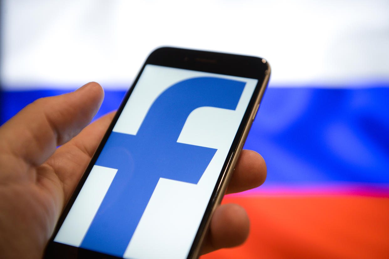 An iPhone with a Facebook logo (Photo by Jaap Arriens/NurPhoto via Getty Images)