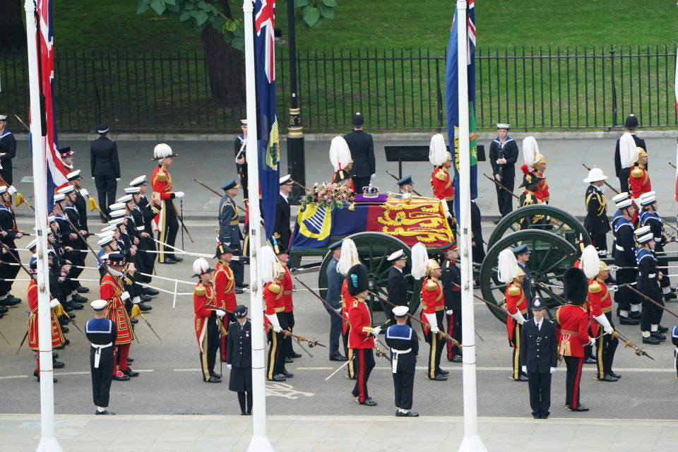 State Gun Carriage leaves Westminster Hall