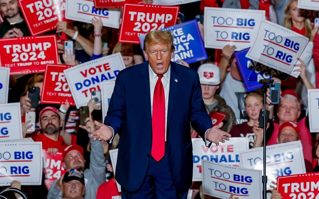 Donald Trump attends a Get Out The Vote Rally in North Carolina