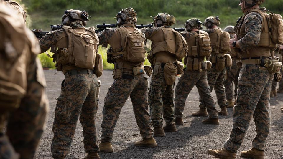 Each of the three rifle companies within the battalion contains individual operations, signal, logistics, electronic warfare and medical sections. Plans now involve having a corpsman available for every squad. (Cpl. Scott Aubuchon/Marine Corps)