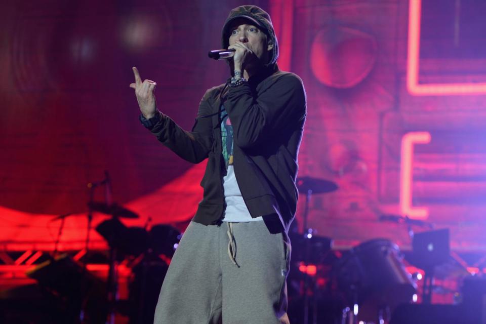 Unlilkely couple?: Eminem recently said he was single (Theo Wargo/Getty)