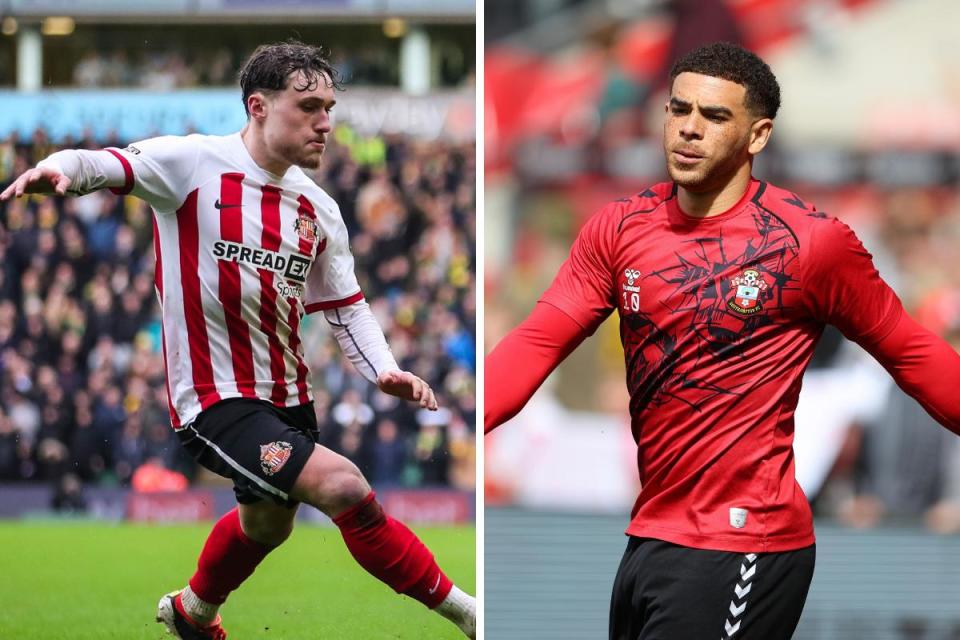 Che Adams (right) is out of contract and could depart the club next month on a free transfer <i>(Image: PA and Stuart Martin)</i>