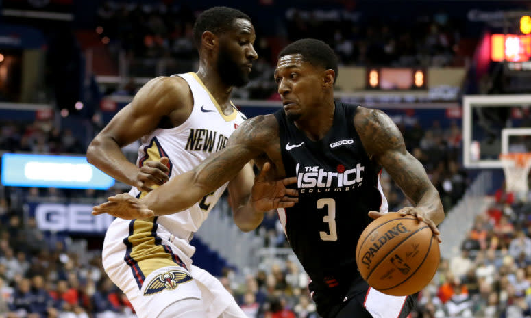 Bradley Beal attempts to score against the New Orleans Pelicans.