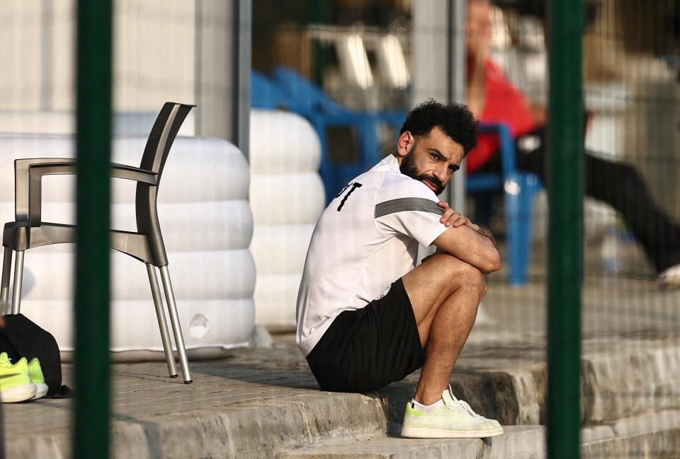 Mohamed Salah sits out of Egypt training on Sunday (AFP via Getty Images)