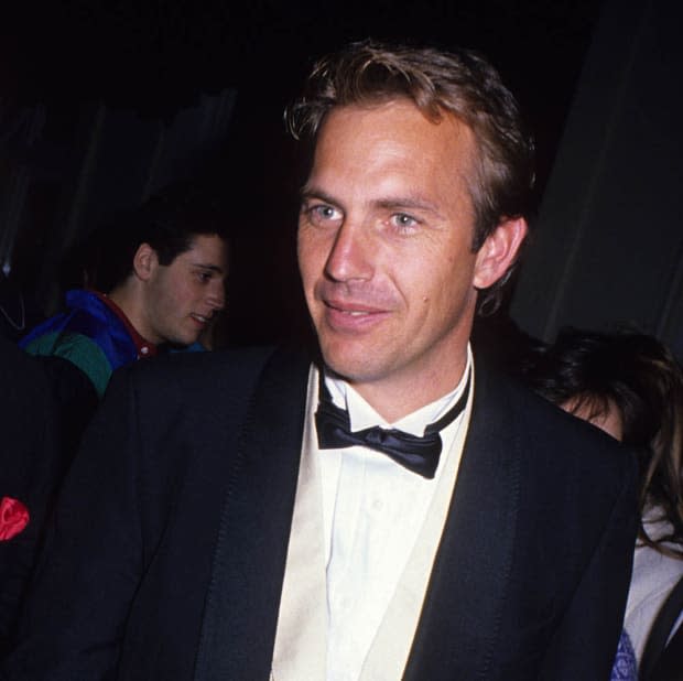 <p>Kevin Costner in London. In 1990, he would release <em>Dances With Wolves</em>, which he produced, directed, and acted in. The film won the Oscar for Best Picture and he also won Best Director. </p>