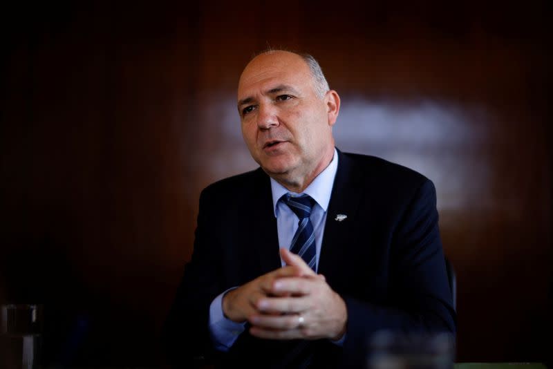 Argentine Secretary for Falklands (Malvinas) affairs Guillermo Carmona attends an interview with Reuters in Brasilia