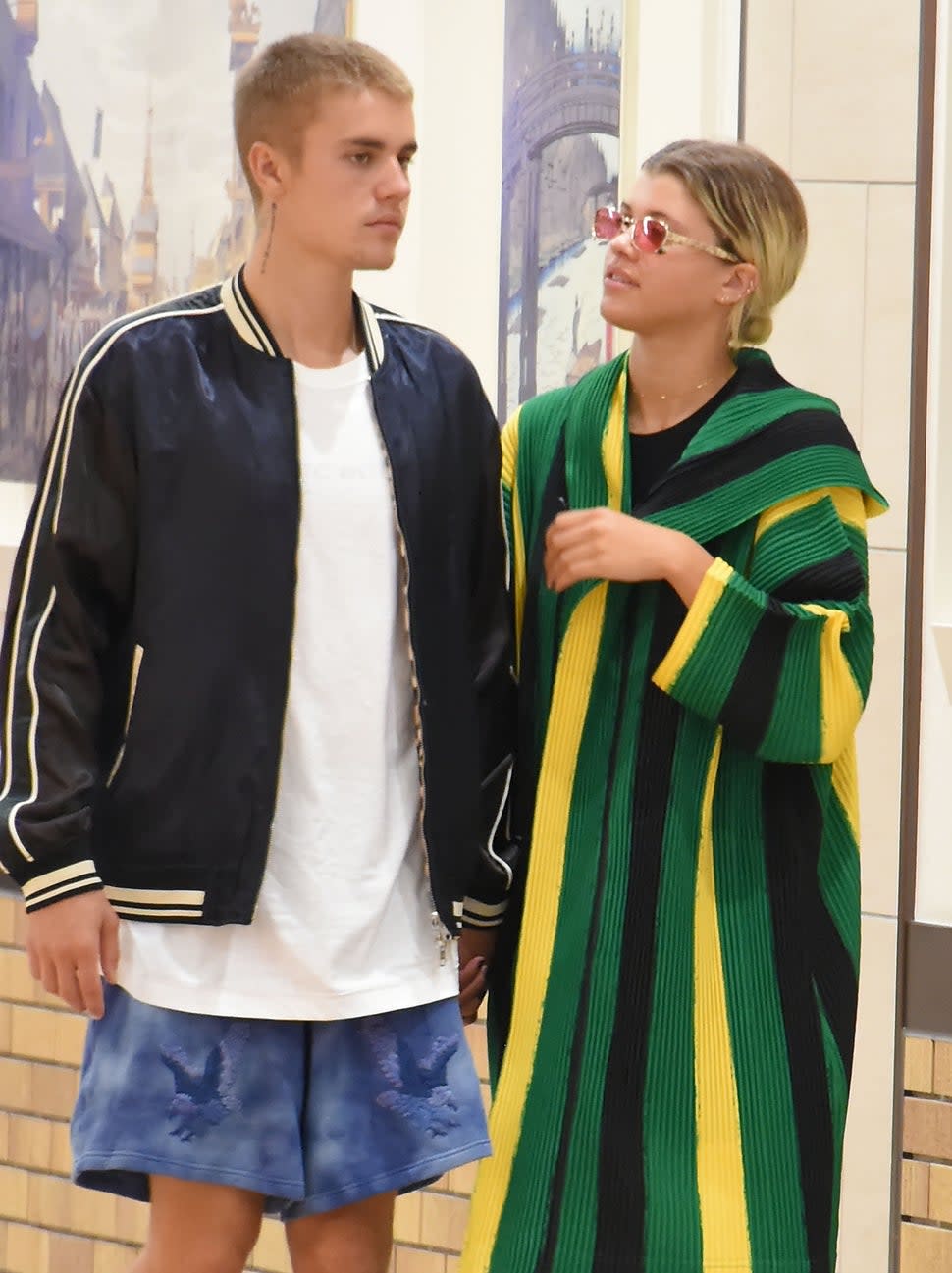 Justin Bieber and Sofia Richie are seen at Yaesu shopping mall on Aug. 14, 2016 in Tokyo, Japan. 