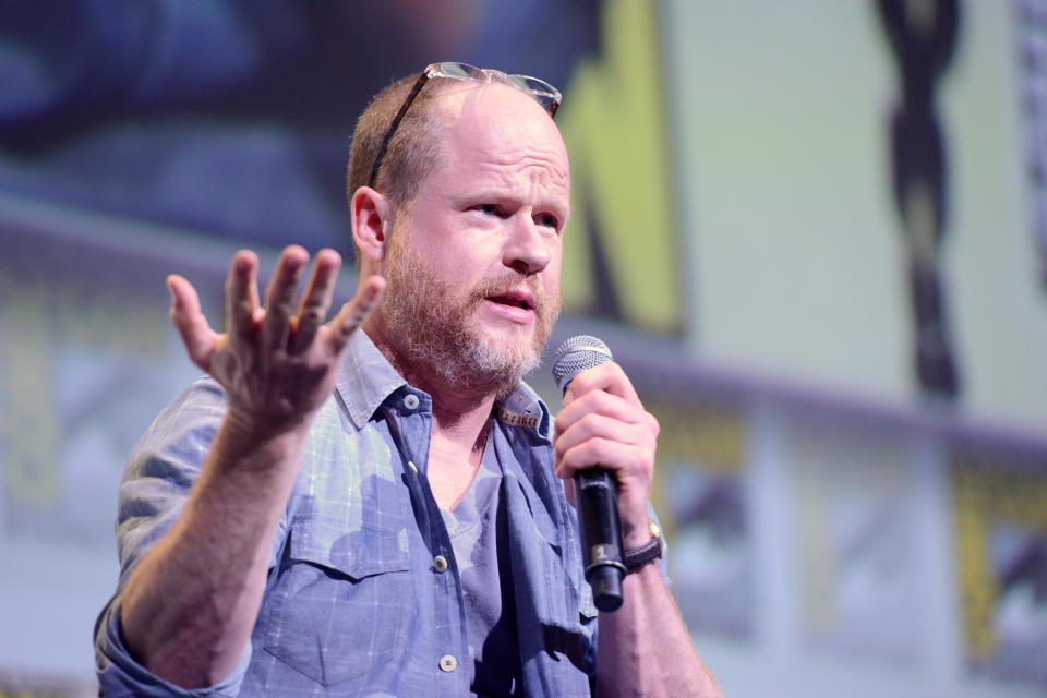 Writer/director Joss Whedon attends Dark Horse: Conversations With Joss Whedon during Comic-Con International 2016 at San Diego Convention Center on July 22, 2016 in San Diego, California. (Photo by Albert L. Ortega/Getty Images) | Albert L. Ortega—Getty Images