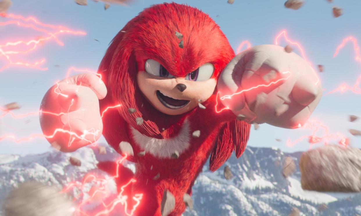 <span>Minor characters for the win! … Knuckles, voiced by Idris Elba.</span><span>Photograph: Paramount Pictures/Sega/Paramount+</span>