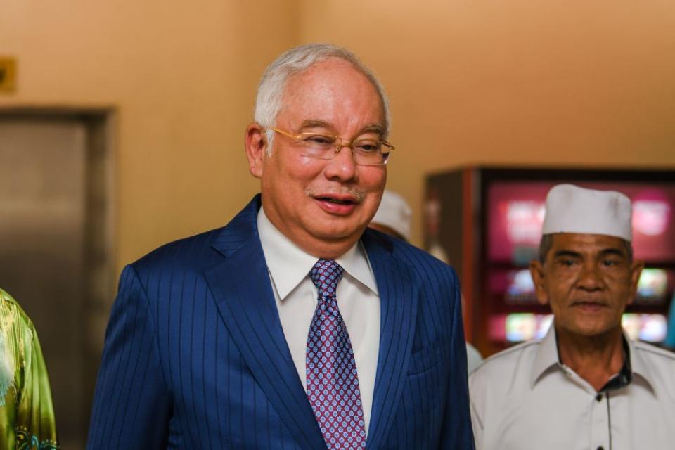 Former prime minister Datuk Seri Najib Razak is pictured at the Kuala Lumpur High Court October 30, 2019. ― Picture by Firdaus Latif