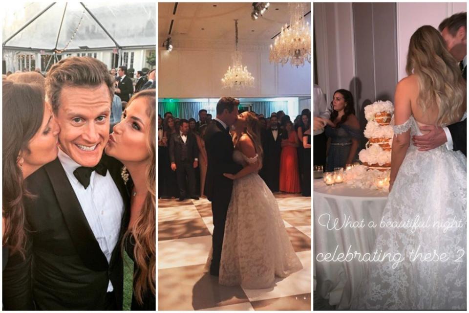 The 42-year-old talent manager walked down the aisle at Rosewood Miramar Beach in Montecito, California on Sunday, and said ‘I do’ to his 32-year-old heiress and nutritionist love, Tracey Kurland. Photo: Instagram 