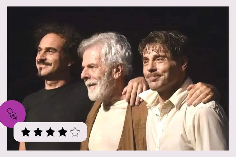 Víctor Laplace y Gastón Ricaud junto con el director Andrés Bazzalo, el trío a cargo de El sentido de las cosas