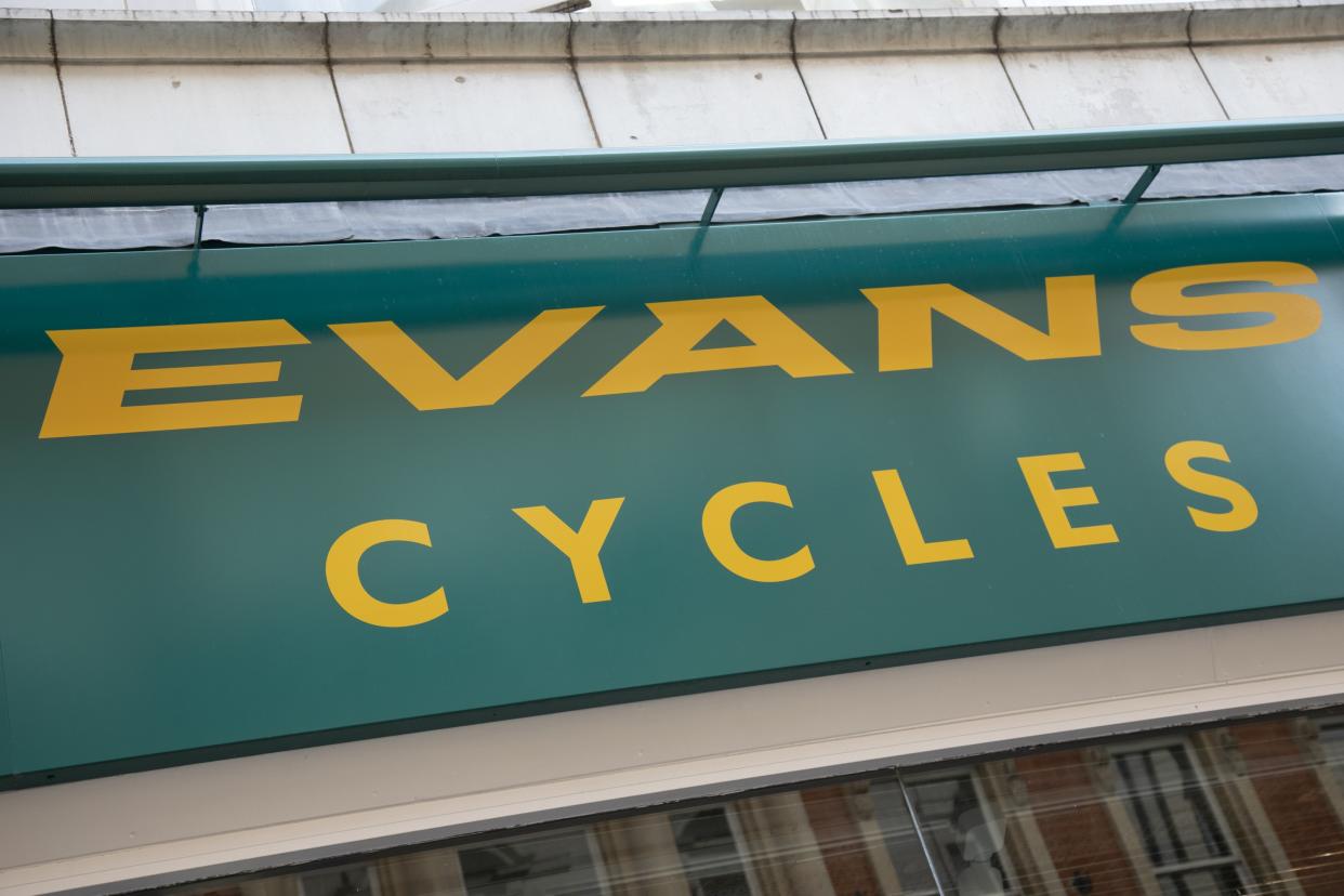  Evans Cycles signage from 2018 