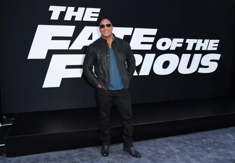 Actor Dwayne Johnson attends the premiere of Universal Pictures' "The Fate Of The Furious" on April 8, 2017 in New York City