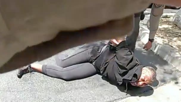 PHOTO: Bodycam footage released by the Los Angeles County Sheriff’s Department of a June 24 2023, incident outside a WinCo grocery store in Lancaster, Calif. (Los Angeles County Sheriff’s Department)