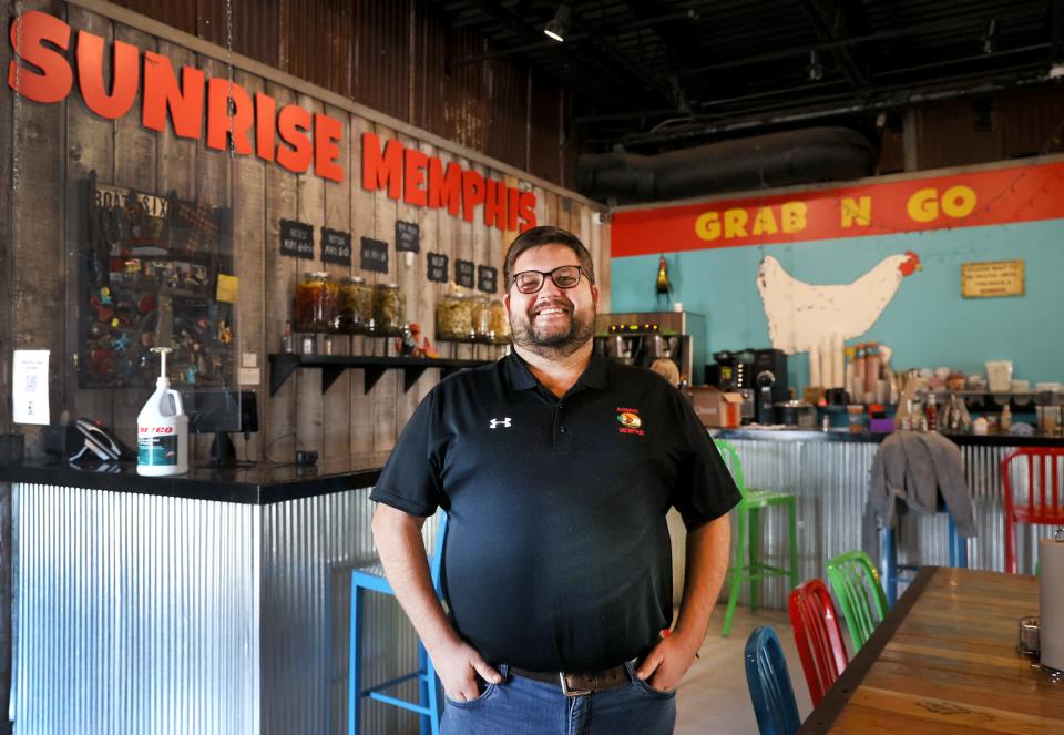 Sunrise Memphis Owner Ryan Trimm inside his Midtown breakfast restaurant on Wednesday, Jan. 5, 2022. 