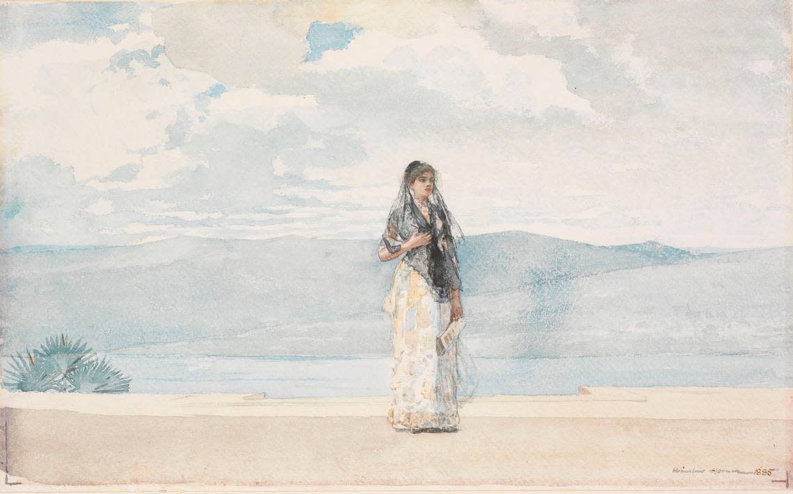 Winslow Homer’s “Governor’s Wife,” from 1885, is part of the show “In the Mind’s Eye: Landscapes of Cuba” at the Frost Museum of Art FIU.