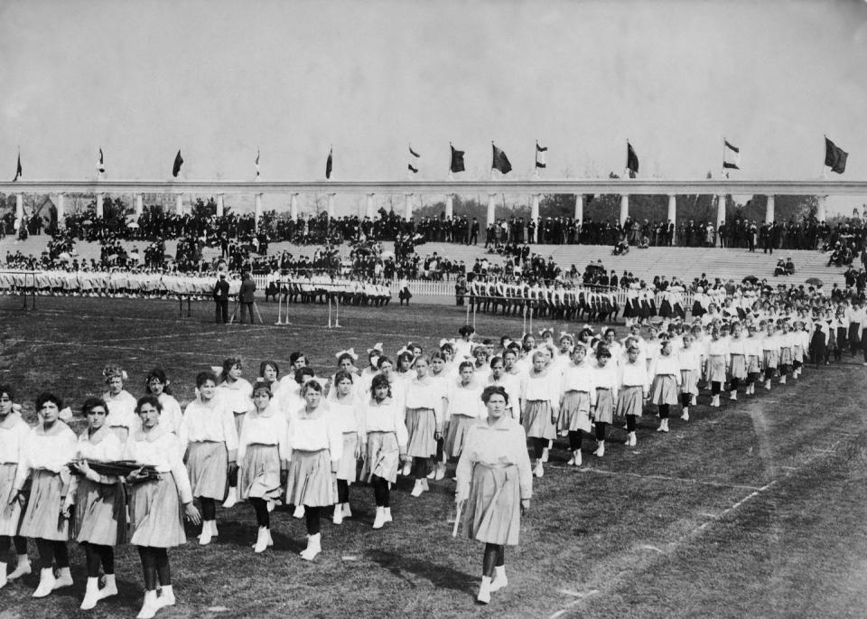 <p>Women were first allowed to participate in the Olympics in 1900. That said, they were only allowed to compete in <a href="https://olympics.com/ioc/faq/history-and-origin-of-the-games/when-did-women-first-compete-in-the-olympic-games#:~:text=Search%20form-,When%20did%20women%20first%20compete%20in%20the%20Olympic%20Games%3F,to%20gender%20equality%20in%20sport." rel="nofollow noopener" target="_blank" data-ylk="slk:five sports;elm:context_link;itc:0;sec:content-canvas" class="link ">five sports</a>: tennis, croquet, equestrian, sailing and golf. </p>