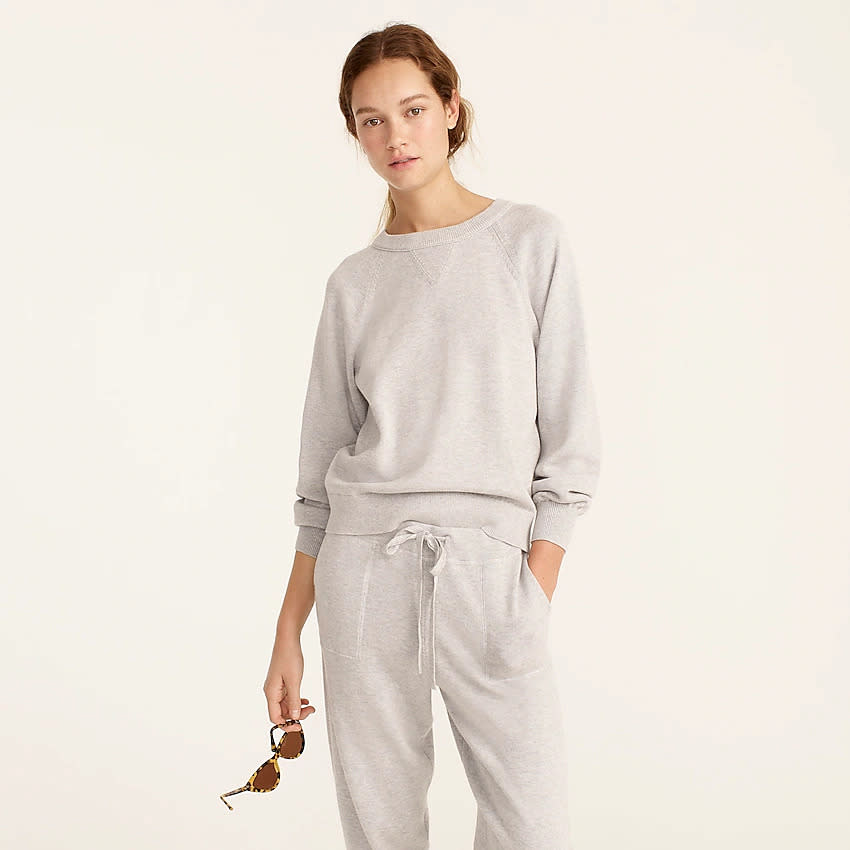 Gray cashmere sweatshirt (Photo: J.Crew)