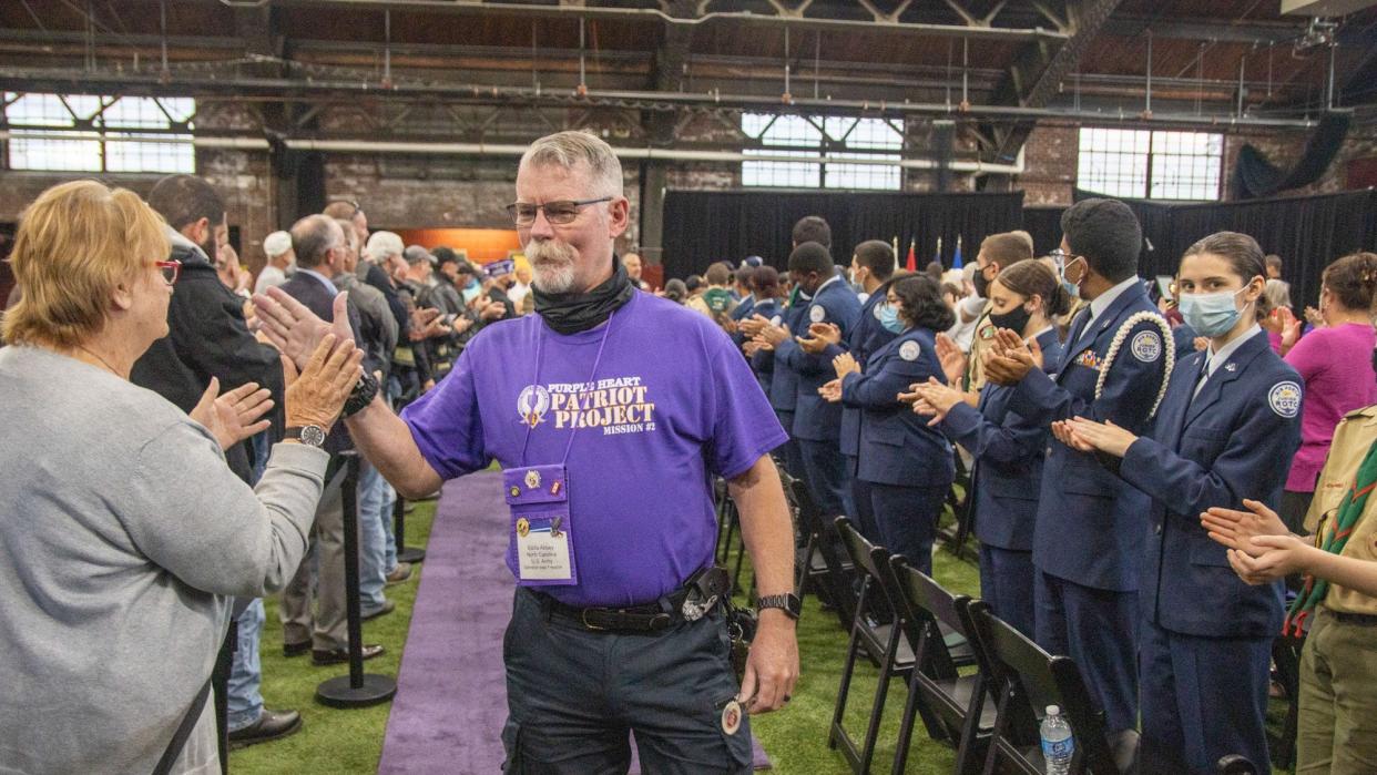 Wilmington Army veteran and Purple Heart recipient Eddie Abbey In October, representing the state of North Carolina at the 2021 Purple Heart Patriot Mission, which is a tribute program of the National Purple Heart Honor Mission.