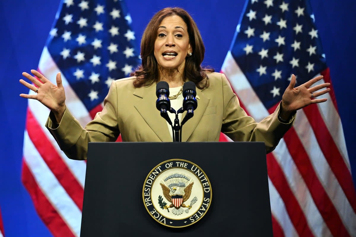 A new poll shows Vice President Kamala Harris outperforming Joe Biden in Pennsylvania and Virginia  (Getty Images)