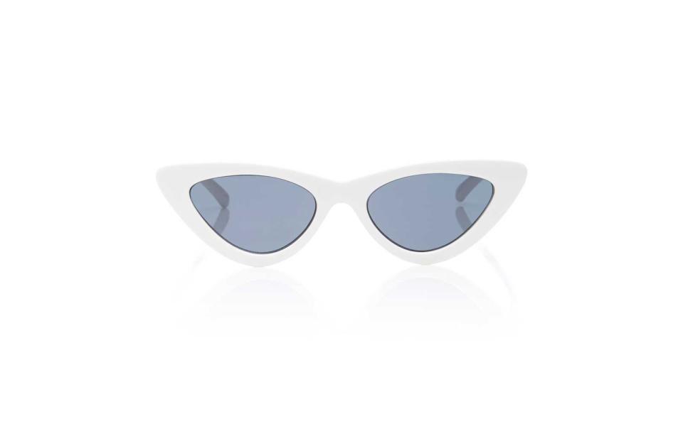 Le Specs x Adam Selman White Cat Eye Sunglasses