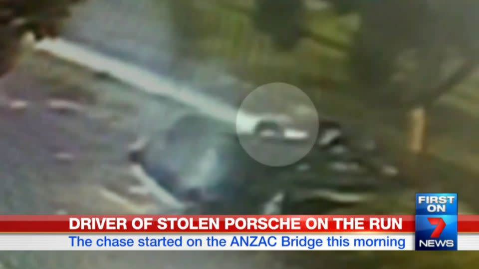 The driver can be seen staggering out of the vehicle and leaving the scene. Photo: 7News