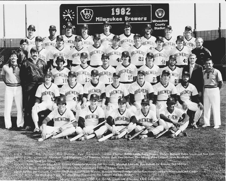 Bill Zito (front row, second from left) was a bat boy with the 1982 American League champion Milwaukee Brewers.