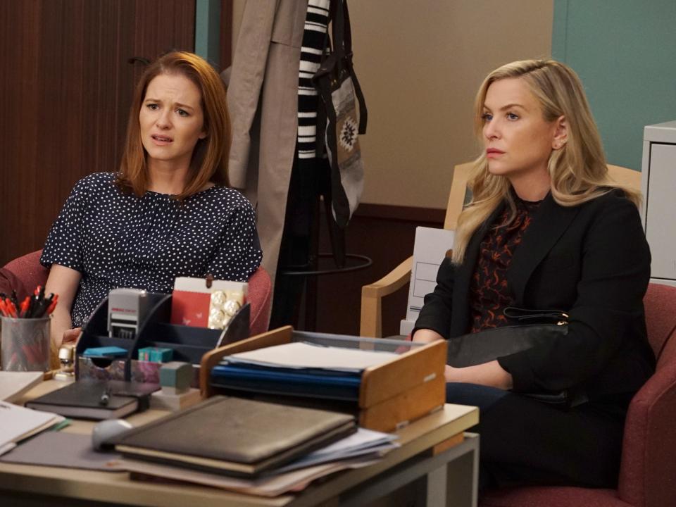 Sarah Drew and Jessica Capshaw on "Grey's Anatomy."