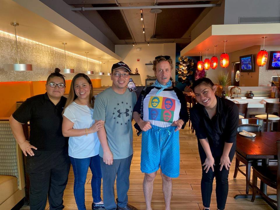 In 2021, Pauly Shore visited KJ Sushi & Asian Bistro on Fifth Avenue South in Naples 3 times.