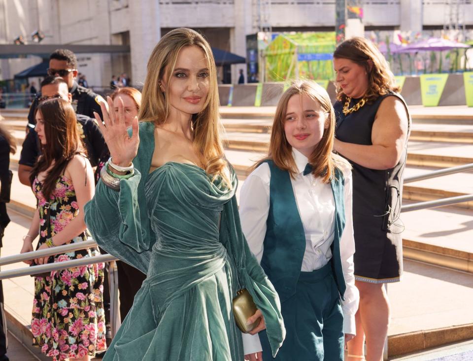 angelina jolie and vivienne jolie in new york city on june 16, 2024