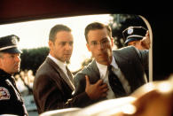 <a href="http://movies.yahoo.com/movie/1800022843/info" data-ylk="slk:L.A. CONFIDENTIAL;elm:context_link;itc:0;sec:content-canvas" class="link ">L.A. CONFIDENTIAL</a> <br>Directed by: <span>Curtis Hanson</span> <br>Starring: <span>Russell Crowe</span>, <span>Guy Pearce</span>, <span>Kevin Spacey</span>