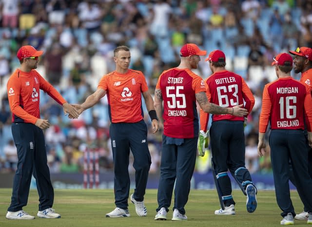 Tom Curran, second from left, impressed in South Africa 