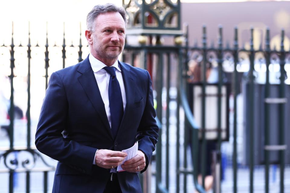 Christian Horner pictured at a thanksgiving service for Sir Stirling Moss in London’s Westminster Abbey (Getty Images)